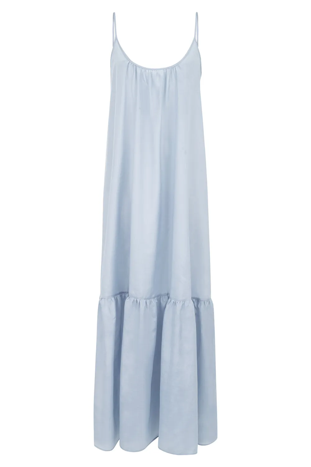 Sleeveless Midi Dress-Blue