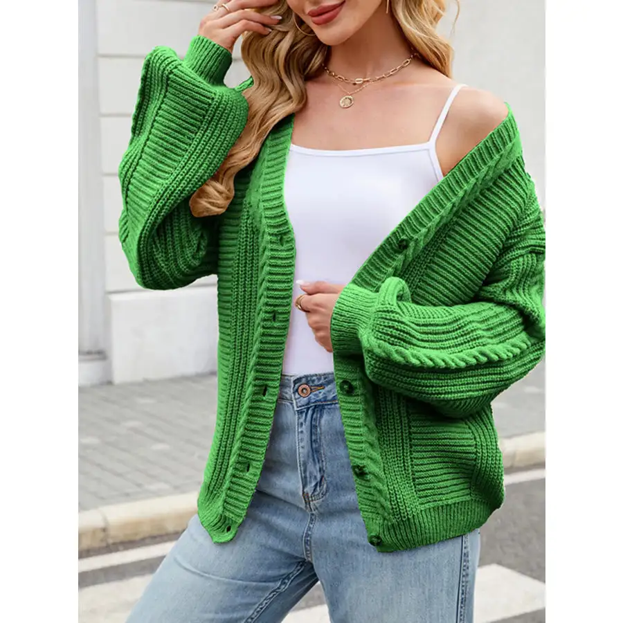 Button Up Long Sleeve Cardigan