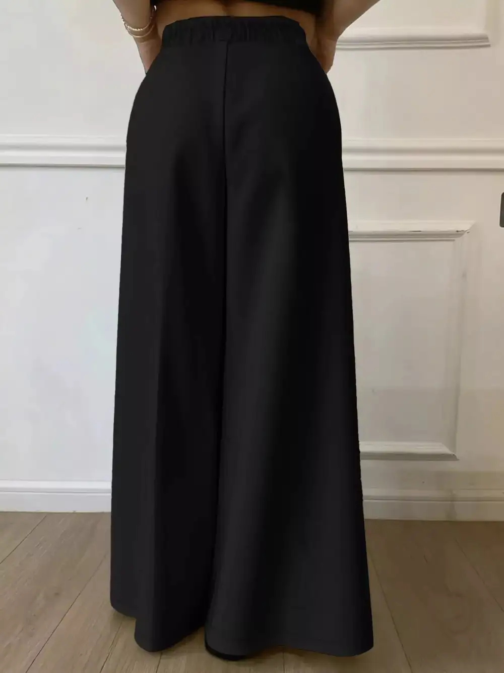 Everyday Elastic Waist Wide Leg Pants