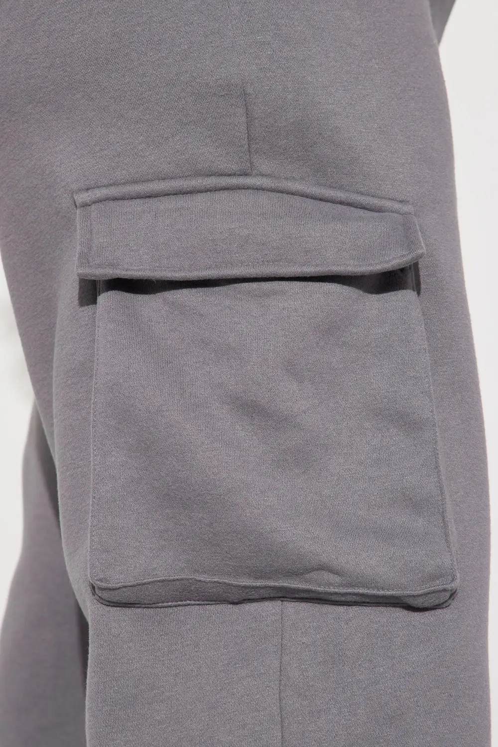 Missing Out Fleece Pant Set - Charcoal