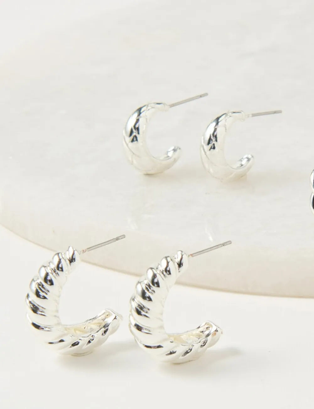 Creative Rotating Simple Versatile Silver Earrings