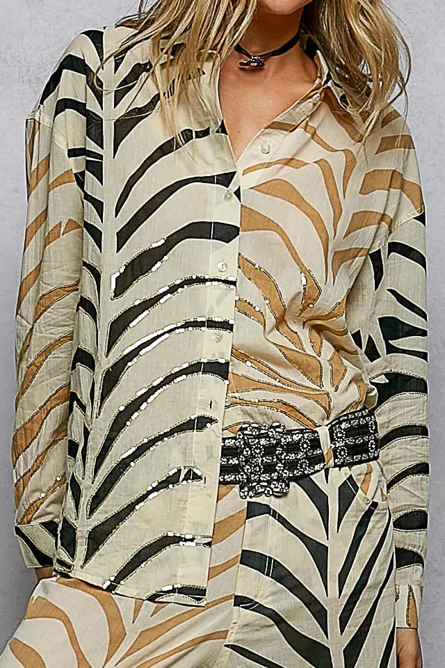 Retro Print Printed Shirt
