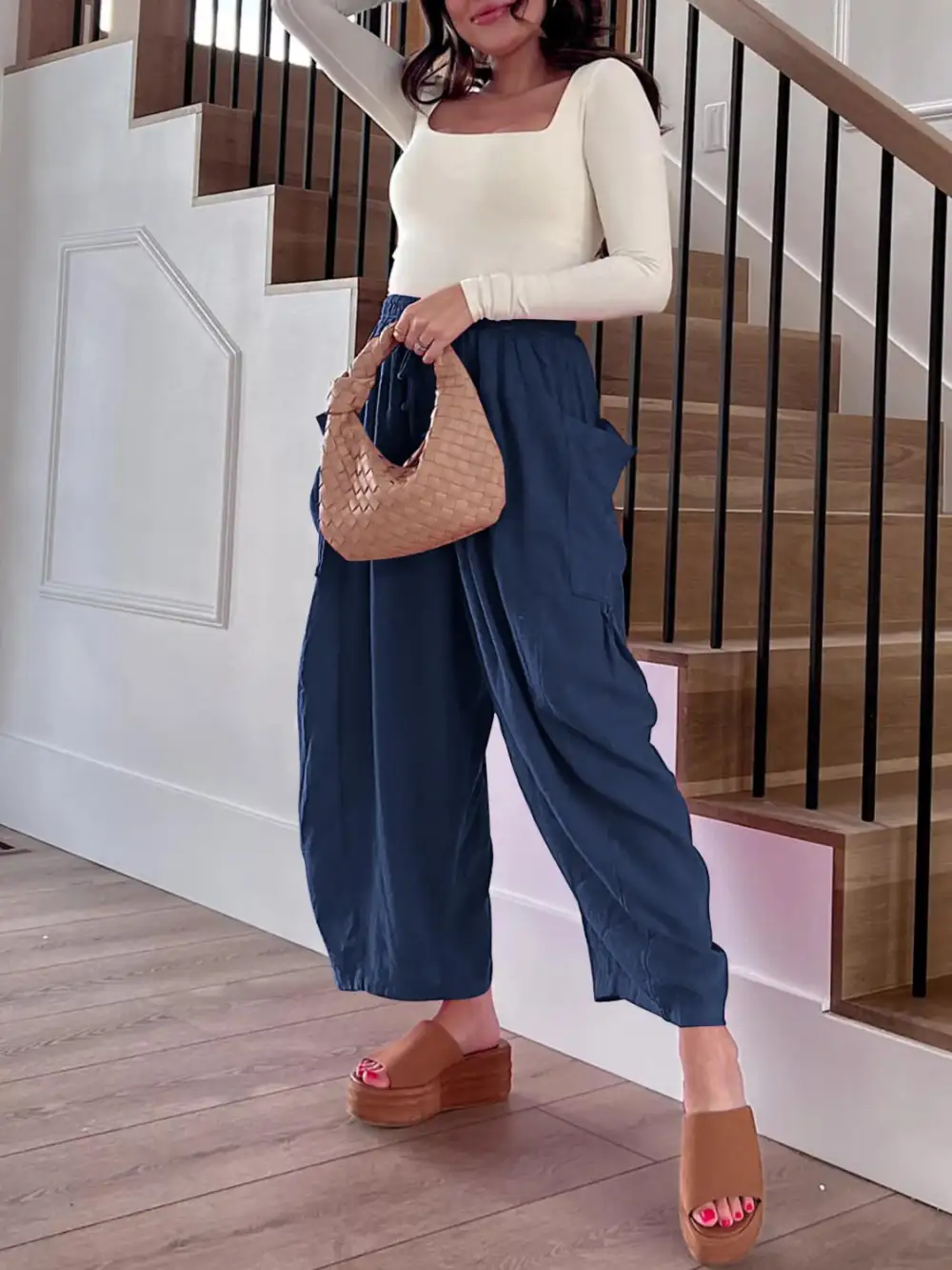 Full Size Drawstring Pants With Pocket Plus Size