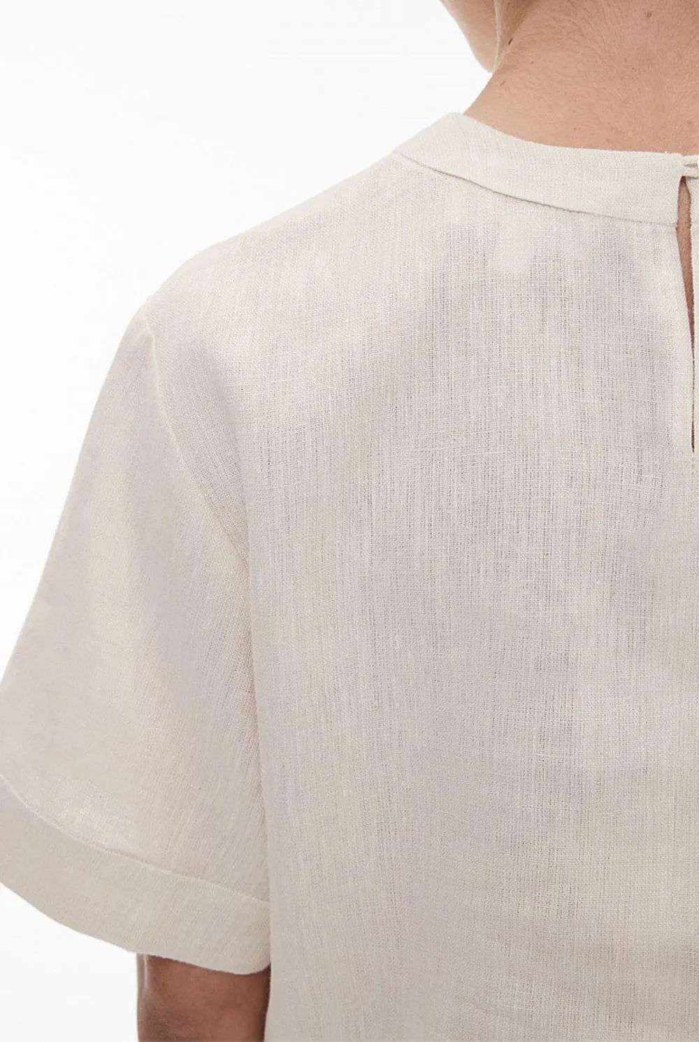 Linen Round-Neck T-Shirt