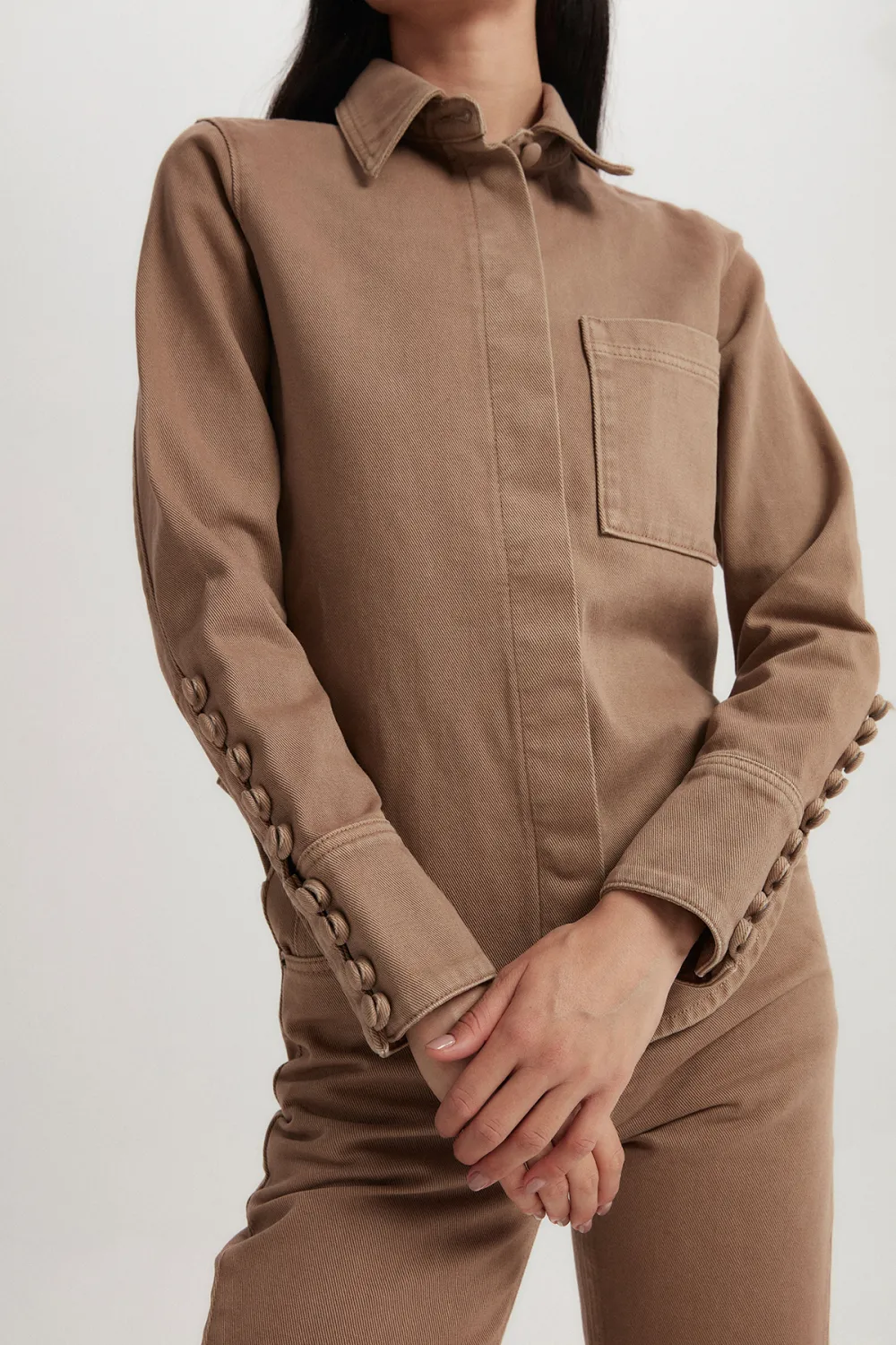 Lapel Denim Shirt