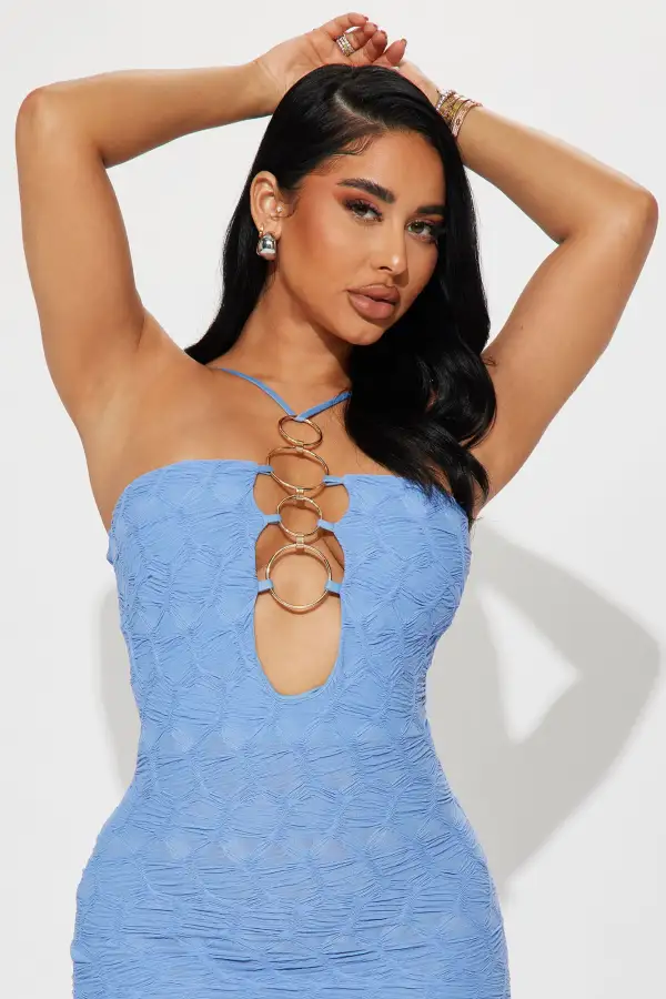 No Rings Attached Maxi Dress - Blue