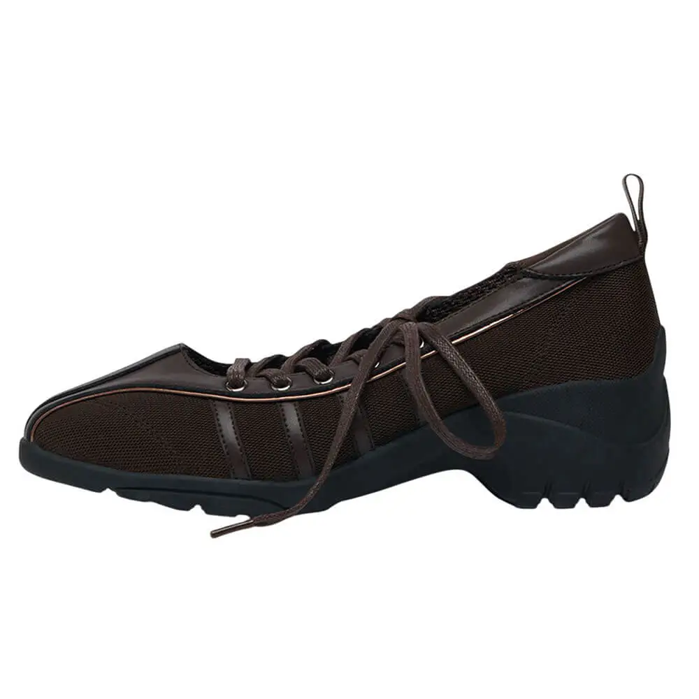 Model Lace Up Ballet Heeled Sneakers