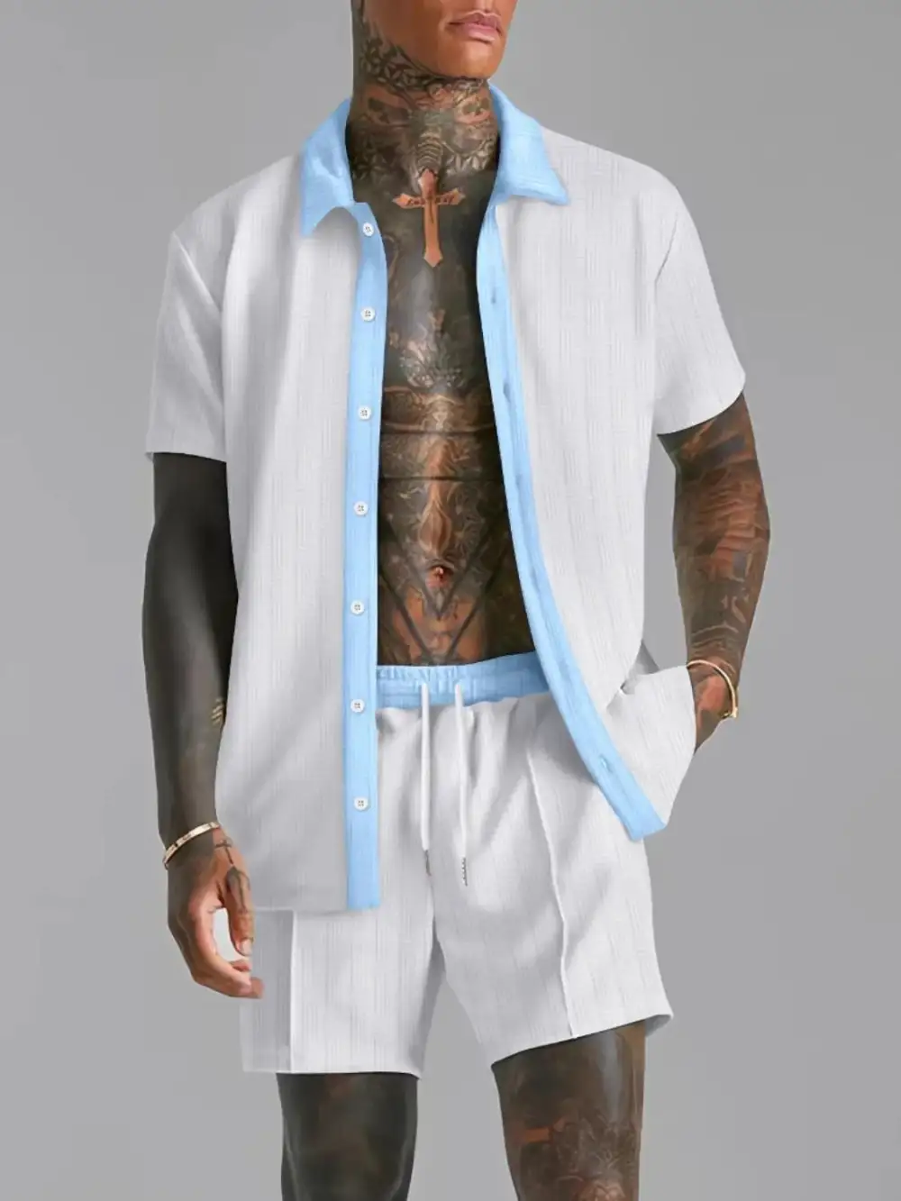Street Cotton Blend Casual Set