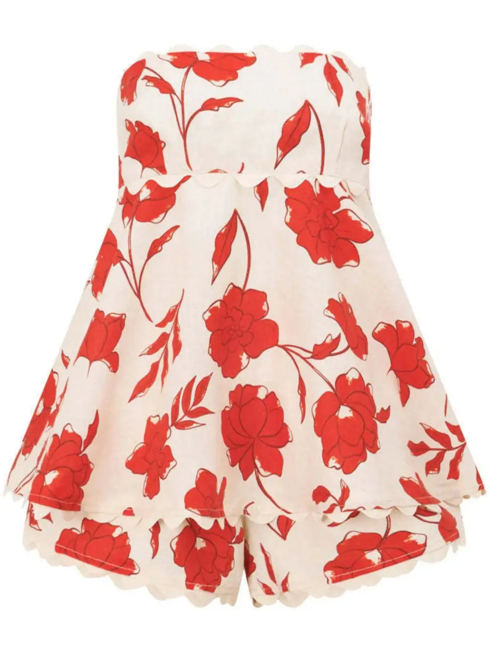 Floral Tube Top and Shorts Set