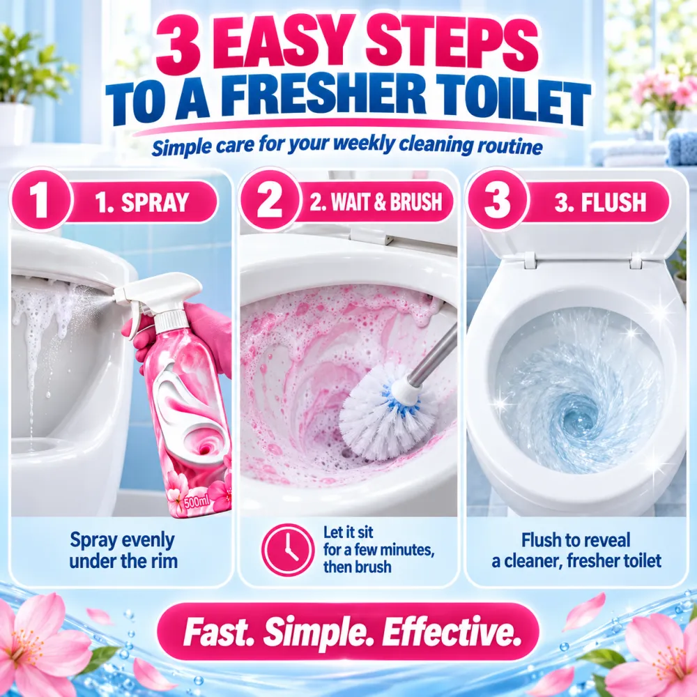 Floral Toilet Cleaning Spray