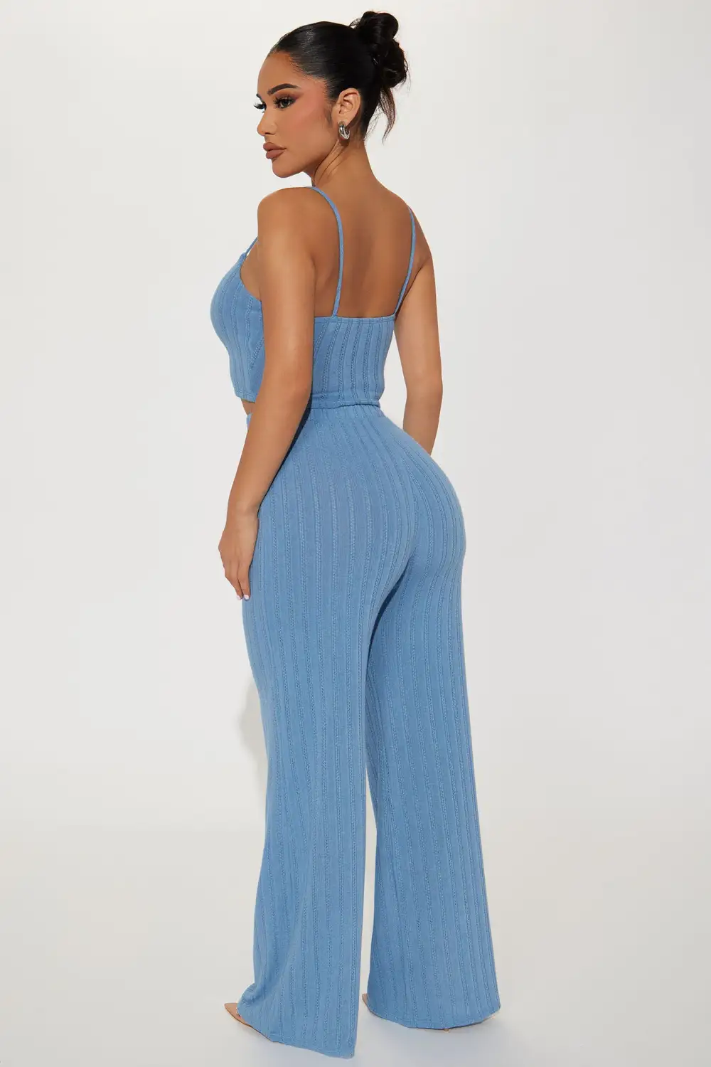 At The Spot Pant Set  - Blue