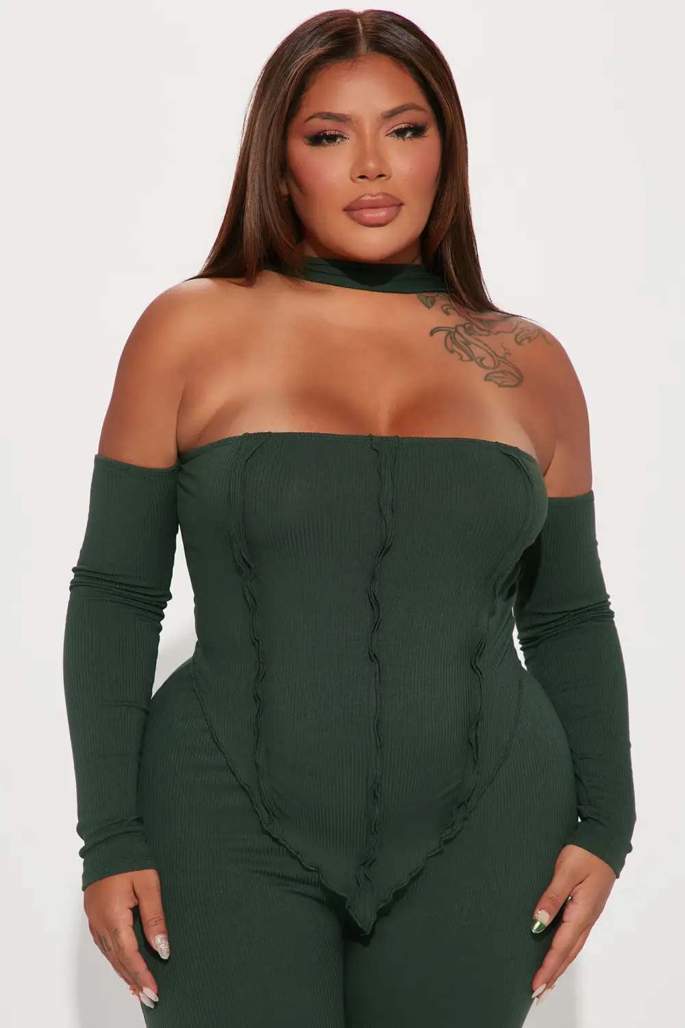Off For The Night Legging Set  - Olive
