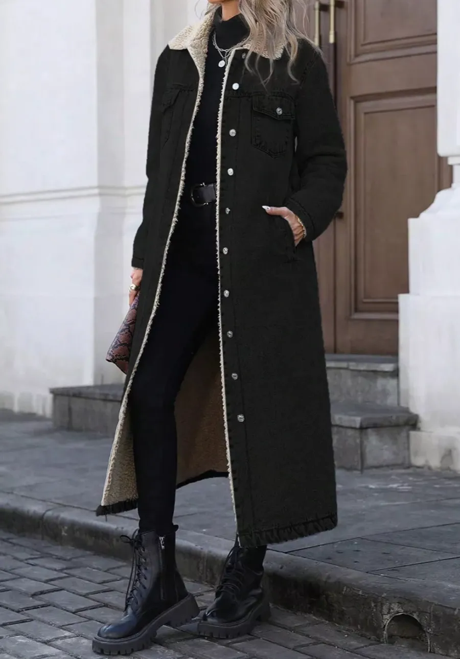 Sherpa Lined Longline Jacket
