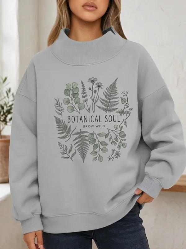 Botanical Soul Nature Lover Casual Hoodie Sweatshirt