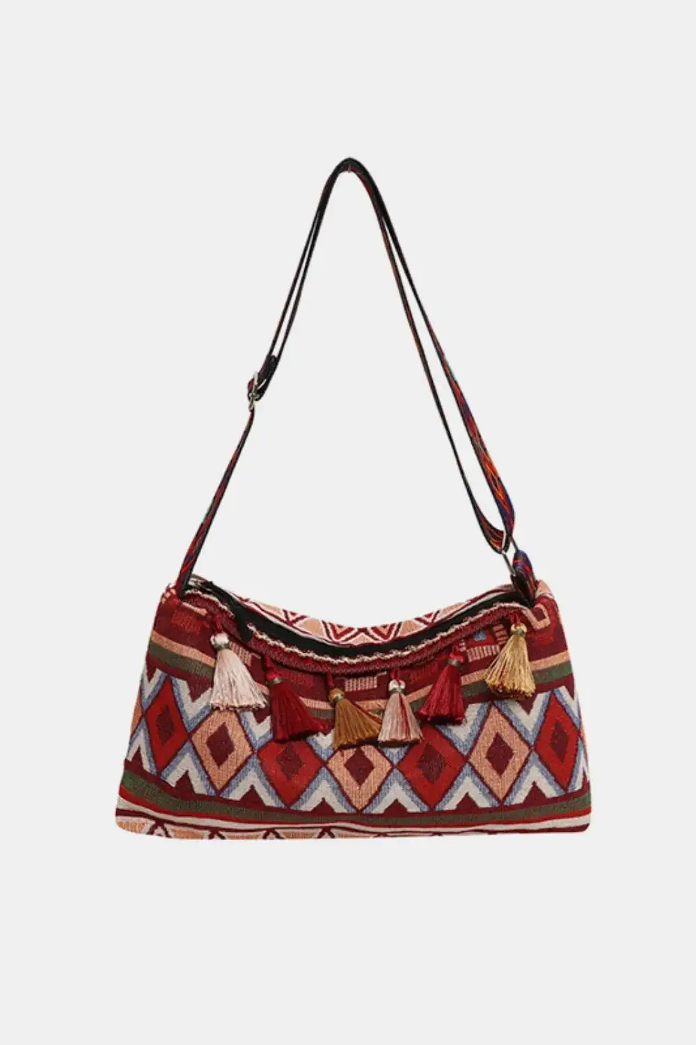 Tassel Accent Shoulder Bag