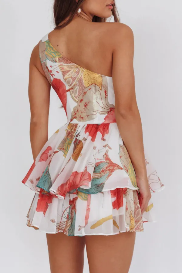 Sweet Girl Style One Shoulder Dress