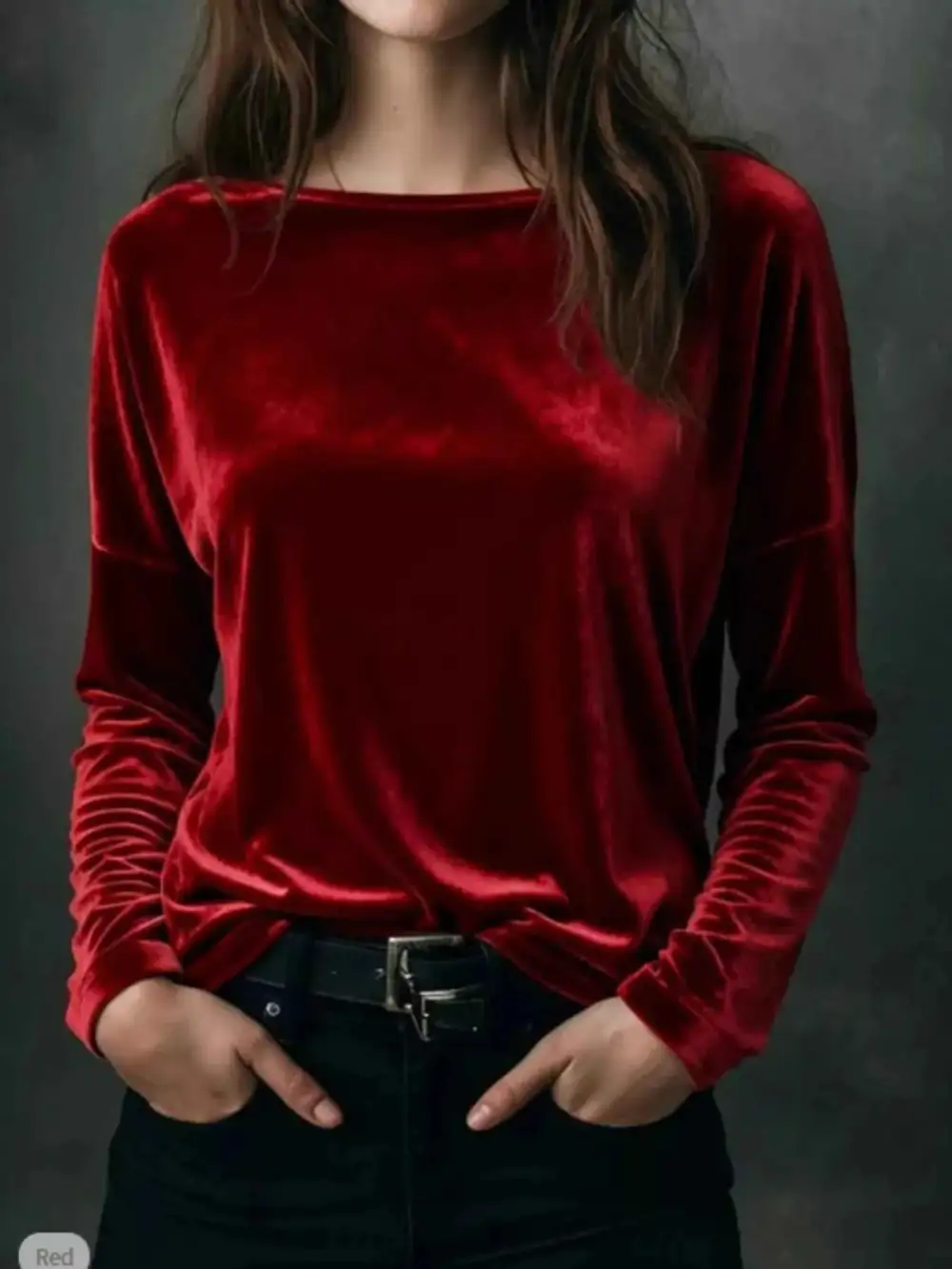 Velvet Long Sleeve T-Shirt