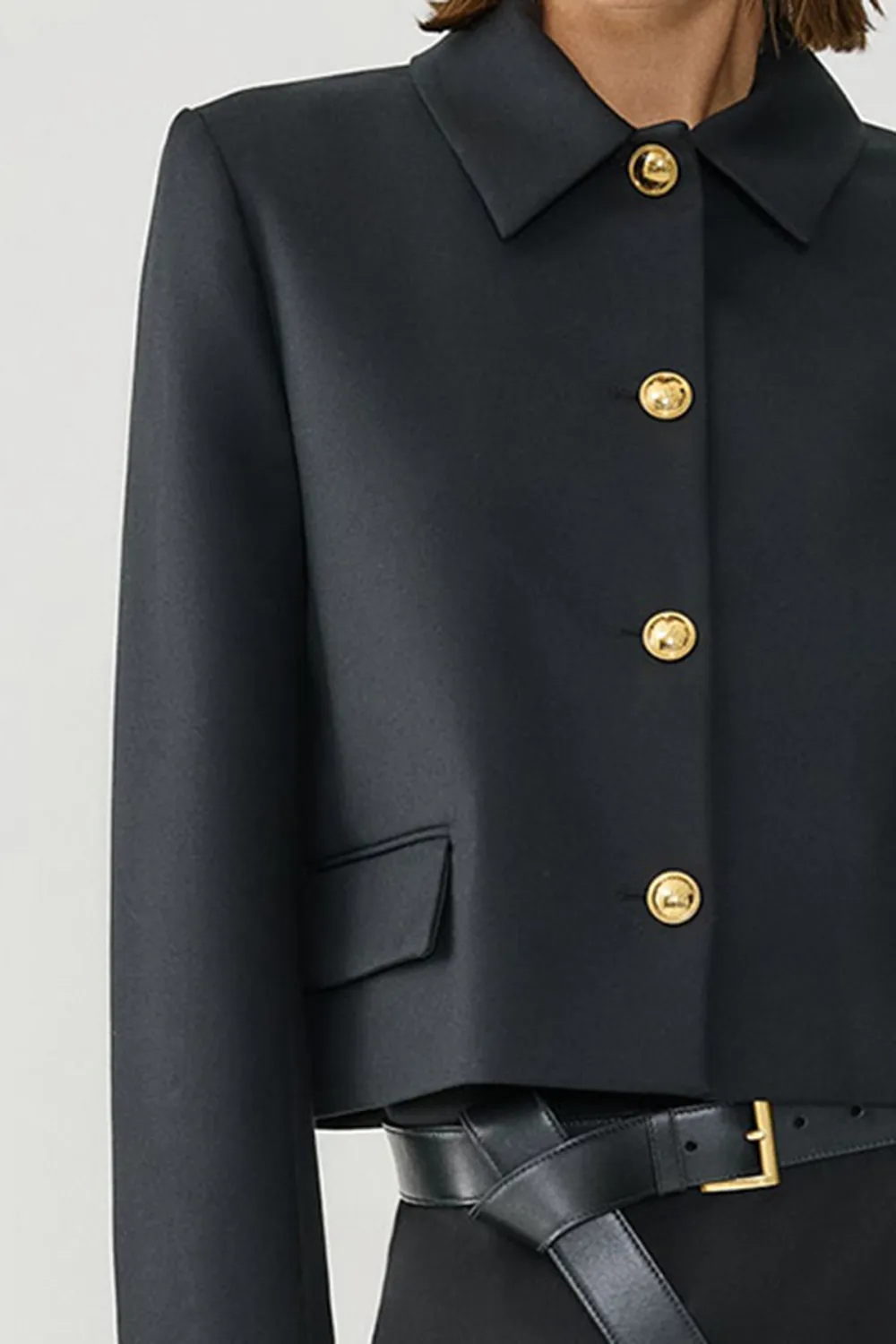 Lapel Shirt-Black
