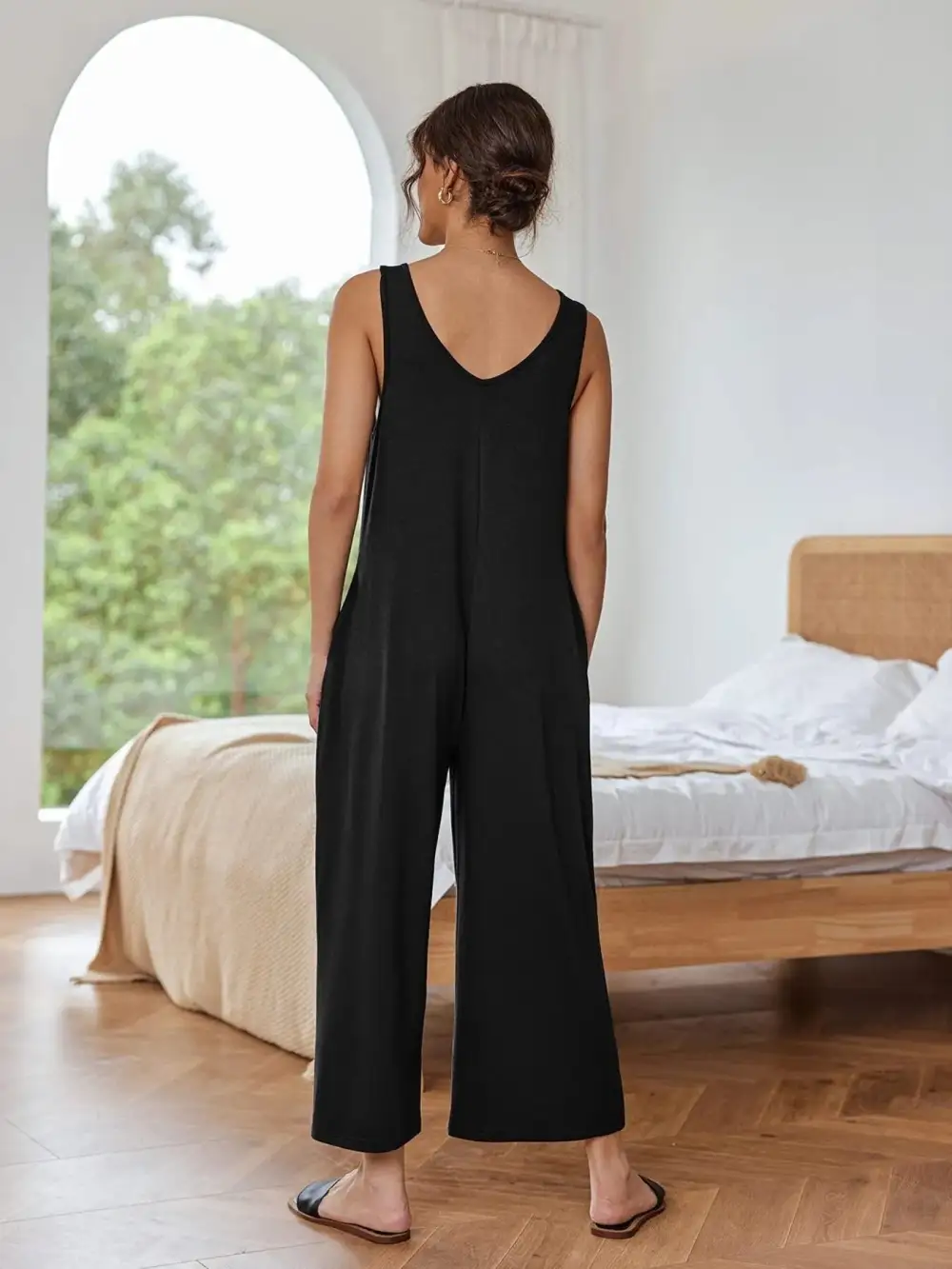 Streetwise Wide Leg Sleeveless Jumpsuit