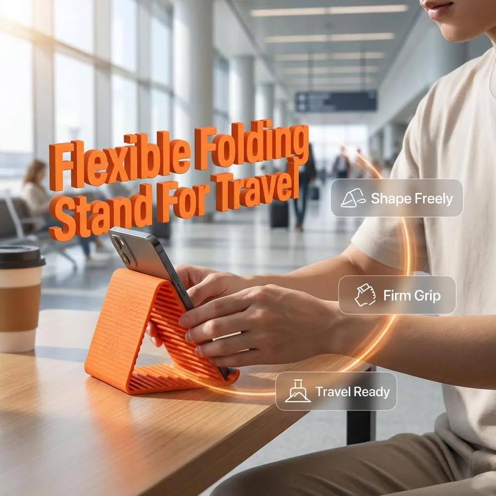 Portable Foldable Silicone Aluminum Phone Holder