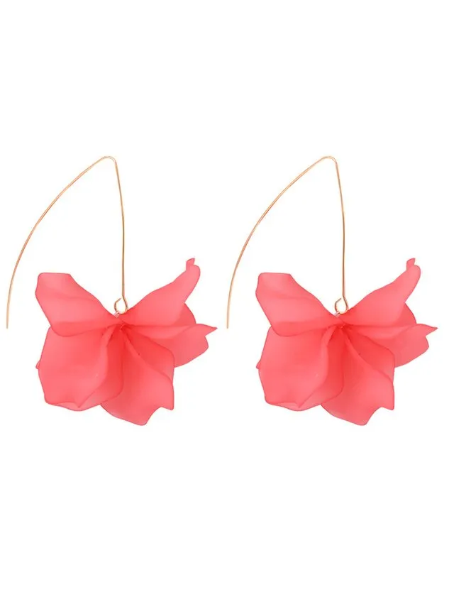 Women's Long Flower Earrings