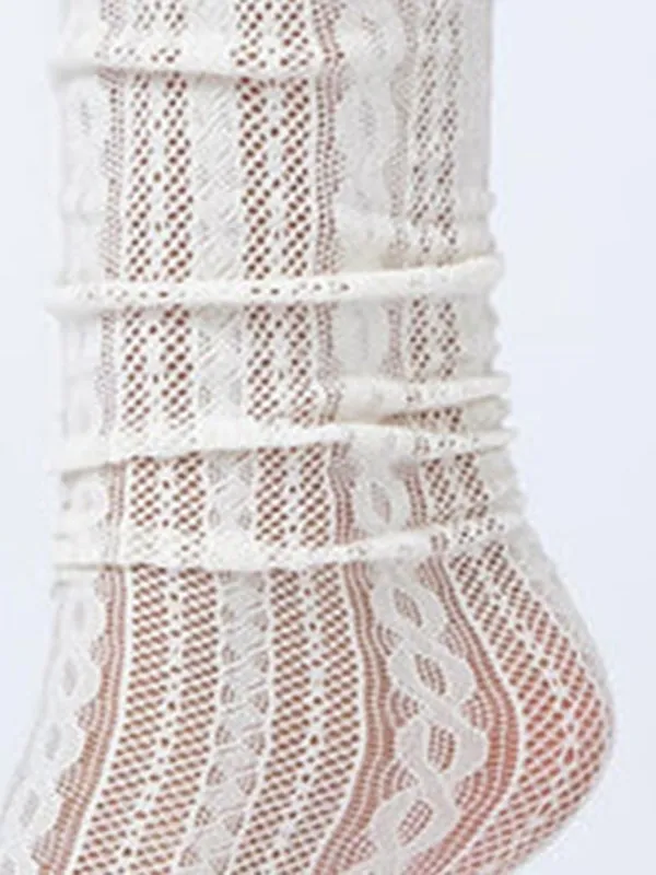 White Lace Ankle Socks