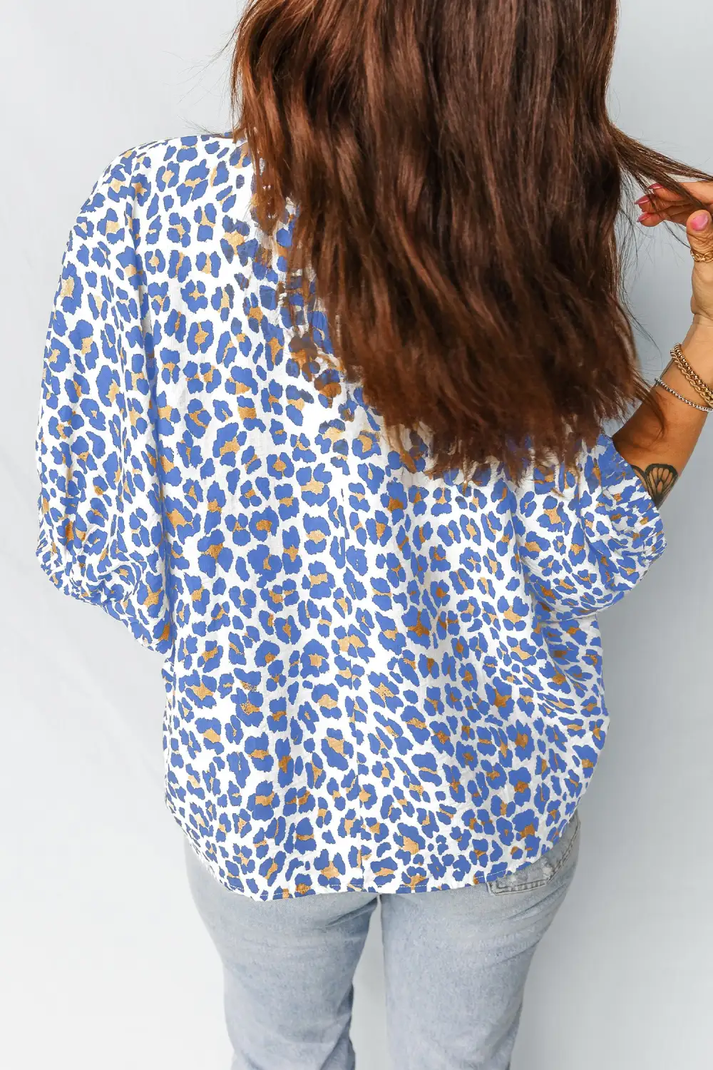 Easy Half Sleeve V Neck Blouse
