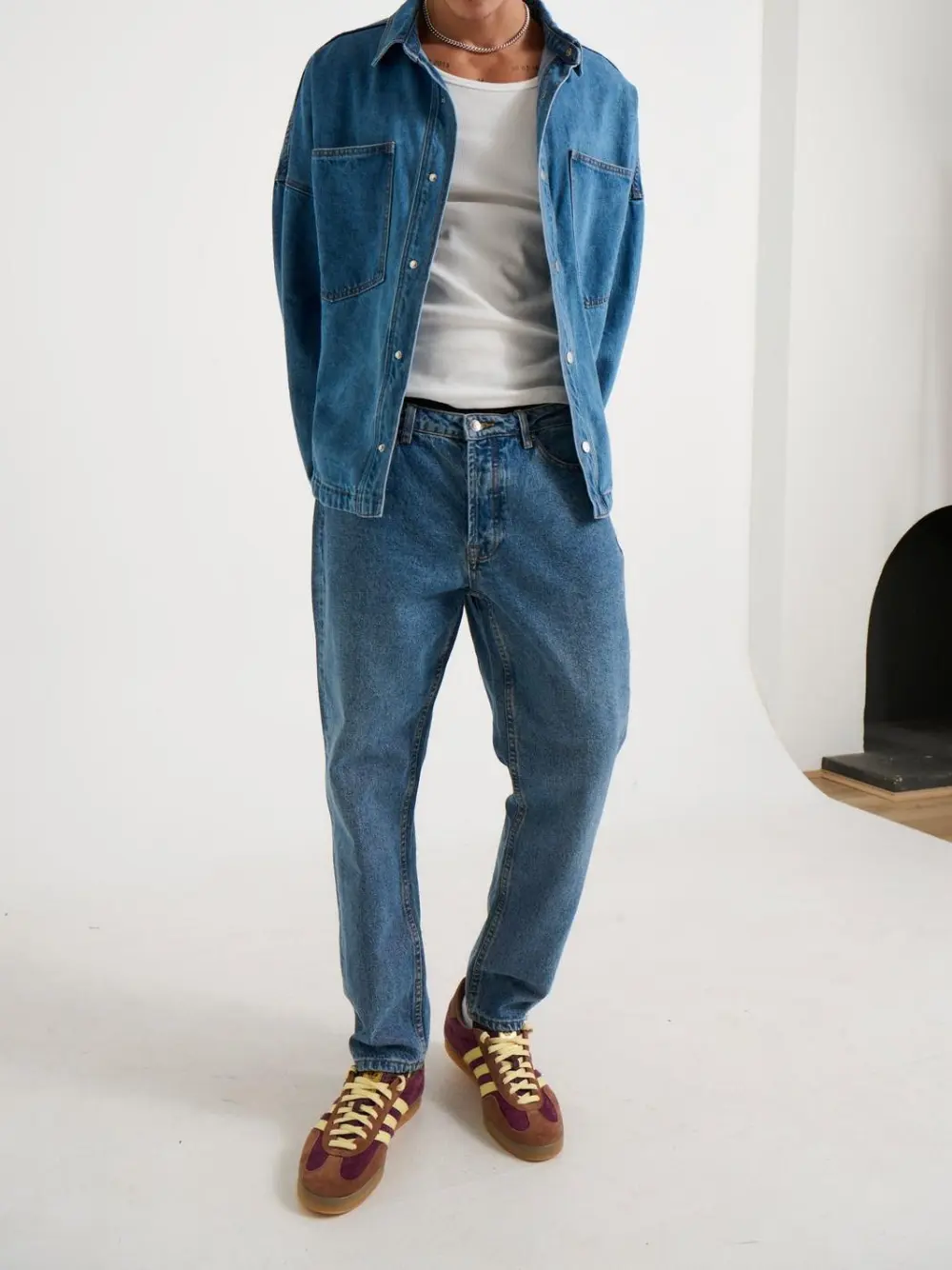 Simple And Soft Daily Comfortable Blue Denim