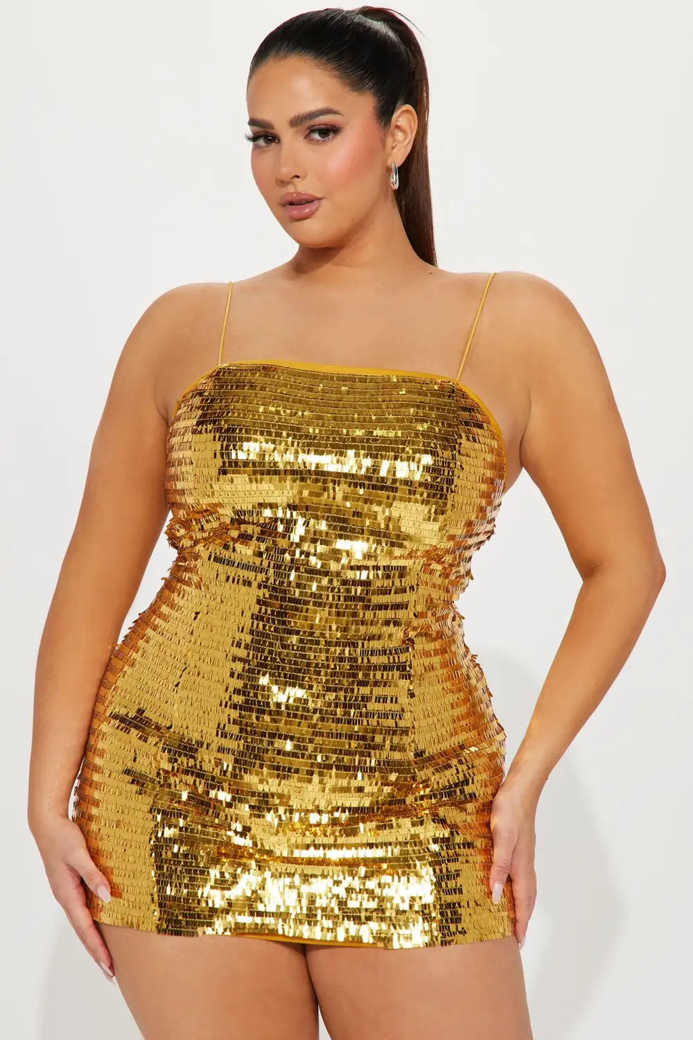 Gabriela Sequin Mini Dress - Bronze