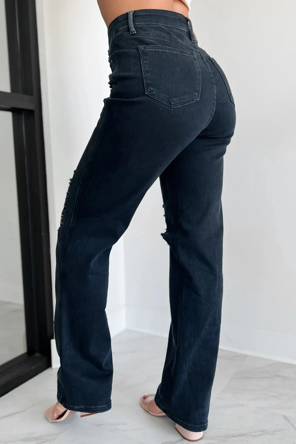 Fowler High Rise Rigid Stretch Blue Straight Leg Jeans
