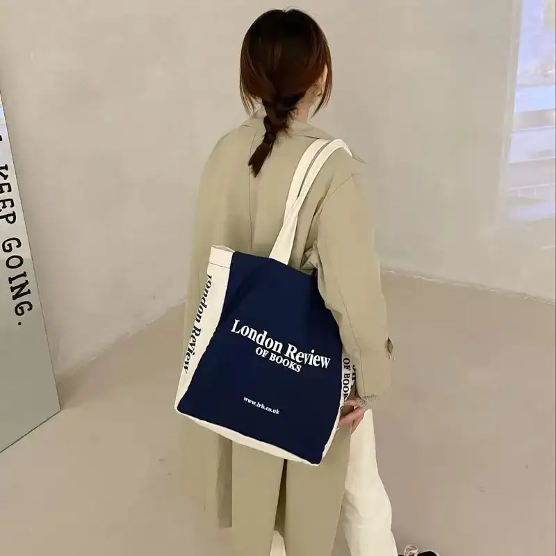Bookish Green Aesthetic Canvas Tote Bag