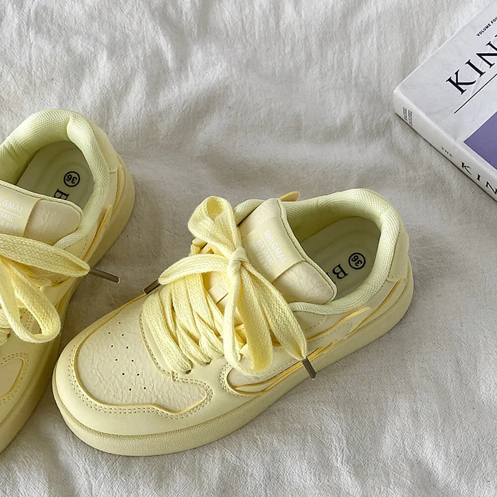 Self Made Skater Sneakers In Yellow