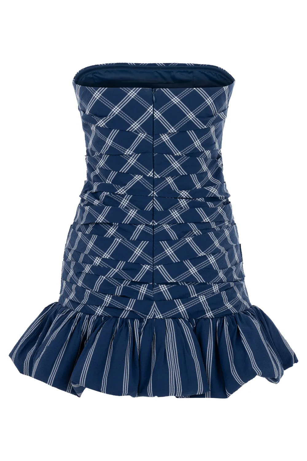 Strapless Mini Dress-Navy Blue