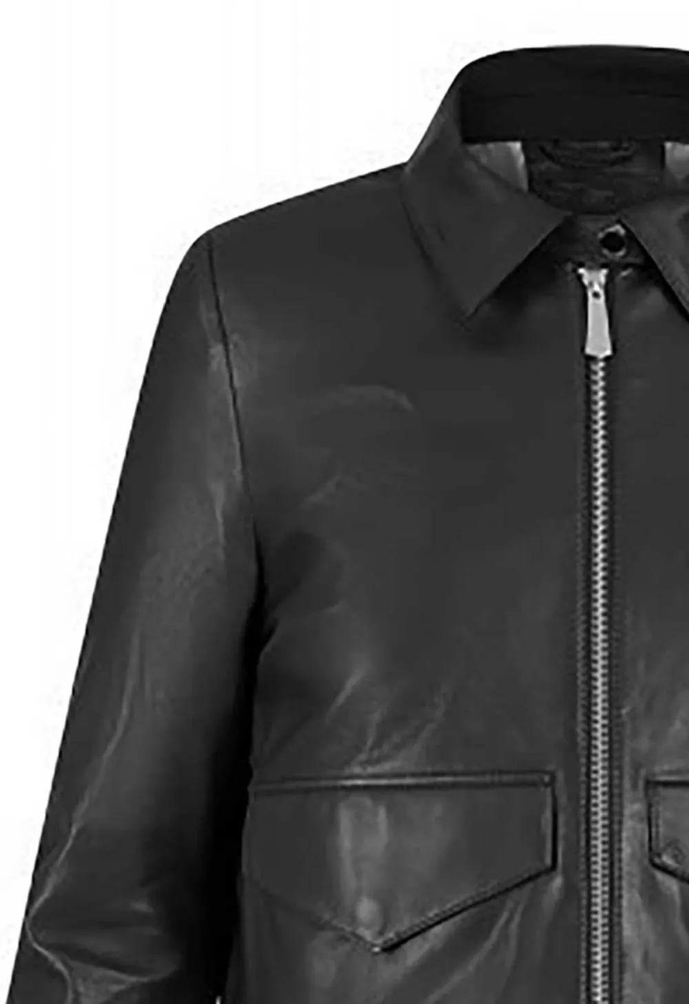 Classic Style Short Leather Jacket