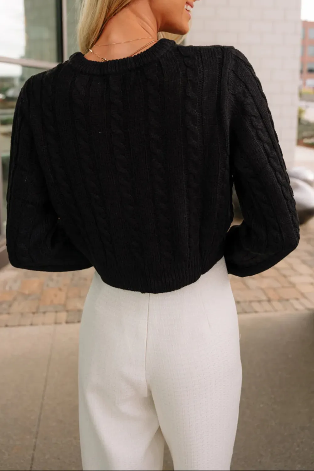 Long Sleeve Cropped Sweater