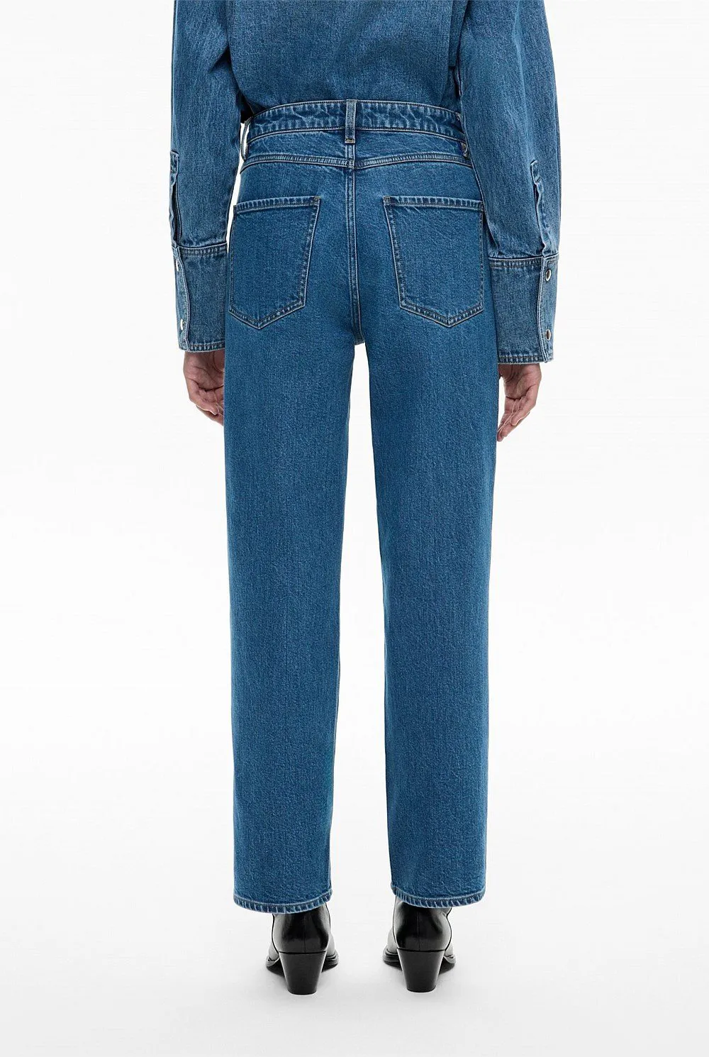 Black Straight-Leg Jeans