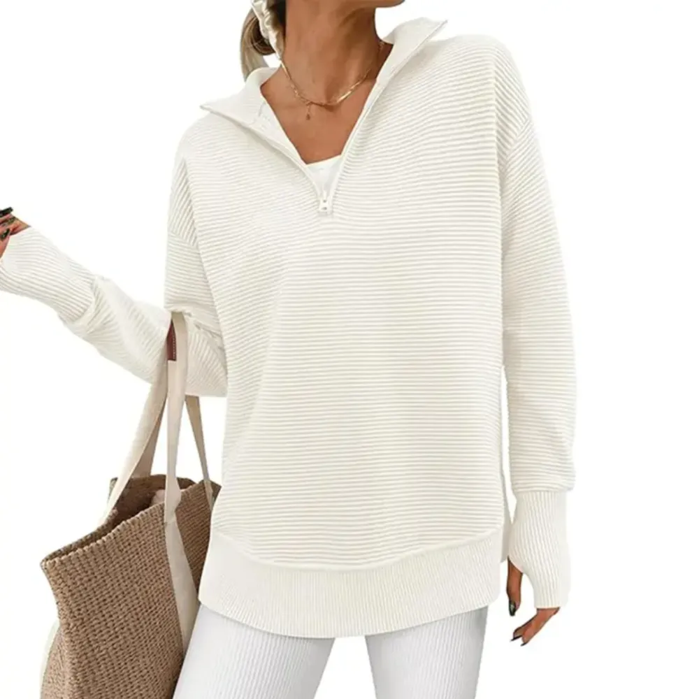 Quarter Zip Zip Neck Pullover