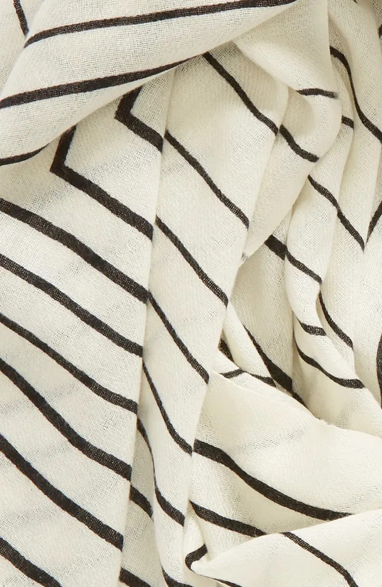 Tissue Print Wool & Cashmere Wrap Scarf