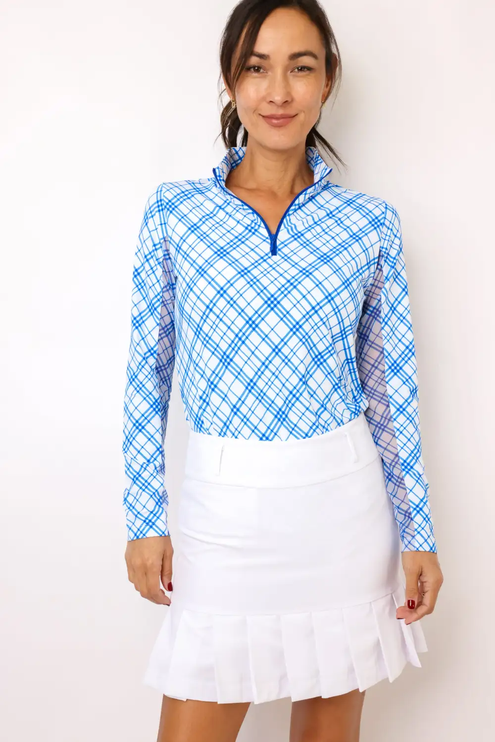 Long Sleeve Wrap Print Top