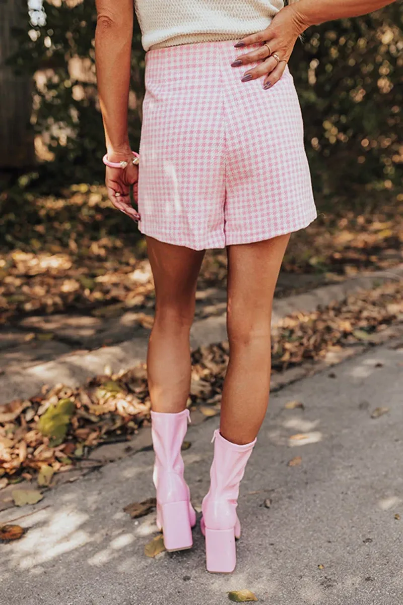 High Waist Slim Fit Fashionable Plaid Skirt