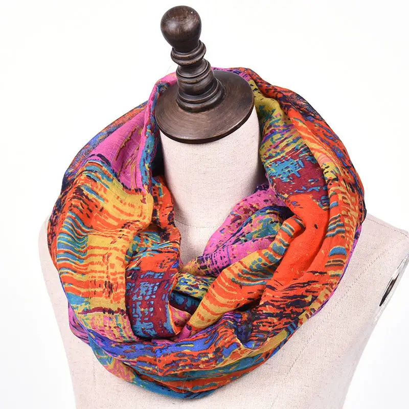 Flowing Abstract Print Scarf