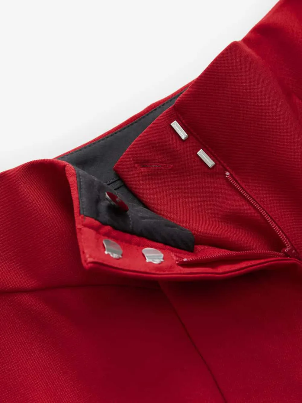 Red High-Waisted Wide-Leg Custom Pants