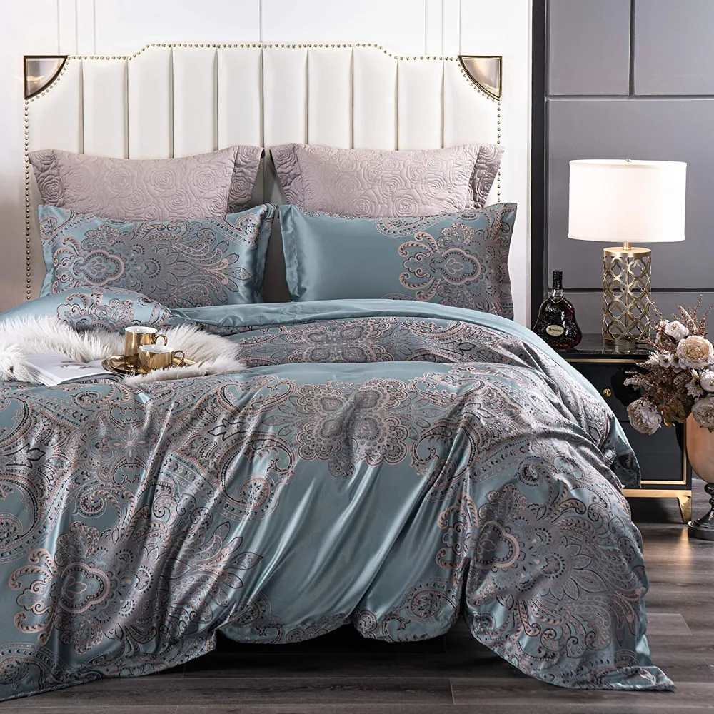 Duvet Cover Soft and Elegant Cotton Blend - Zipper Closure