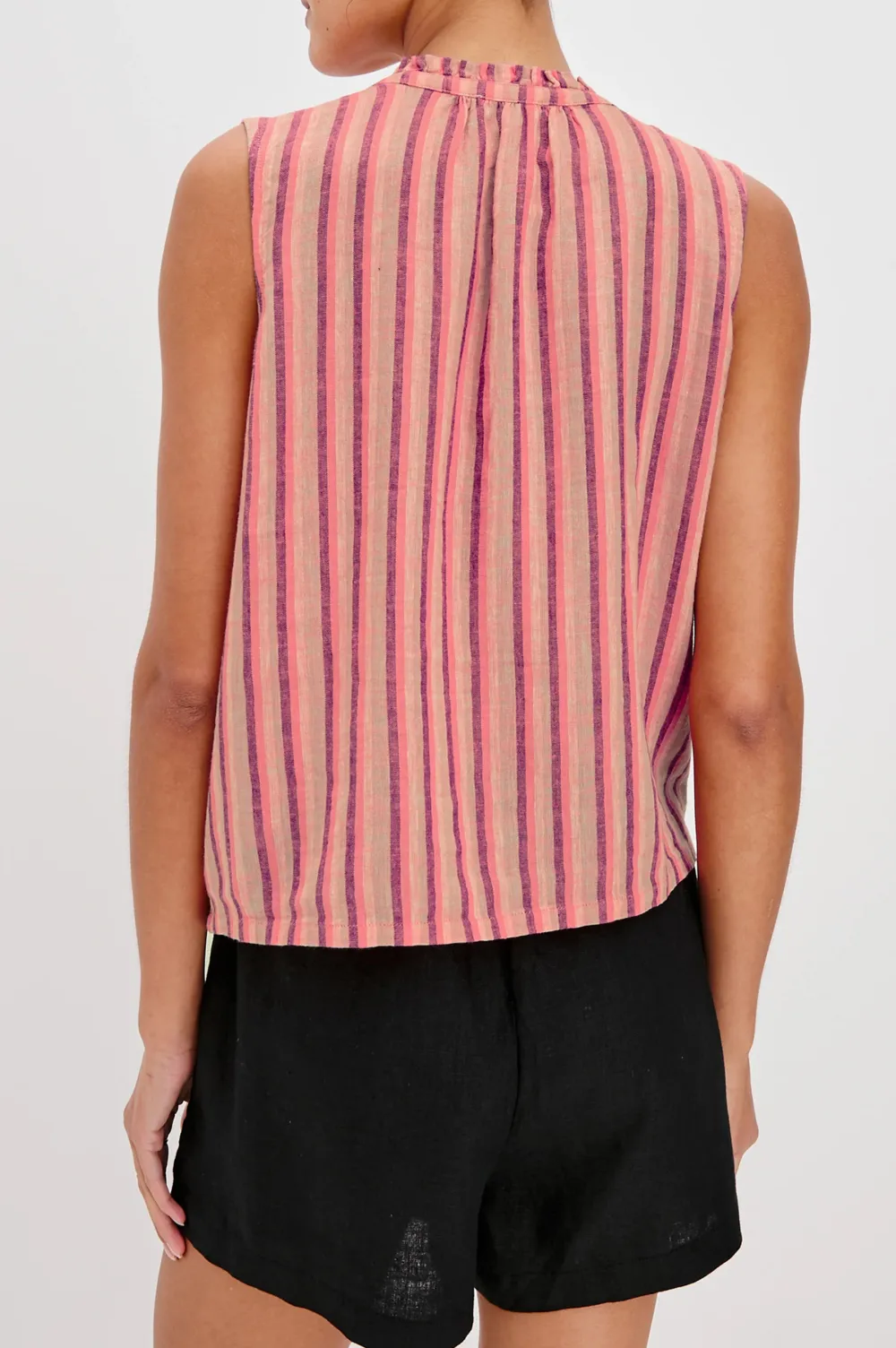 Striped Print V-Neck Pullover