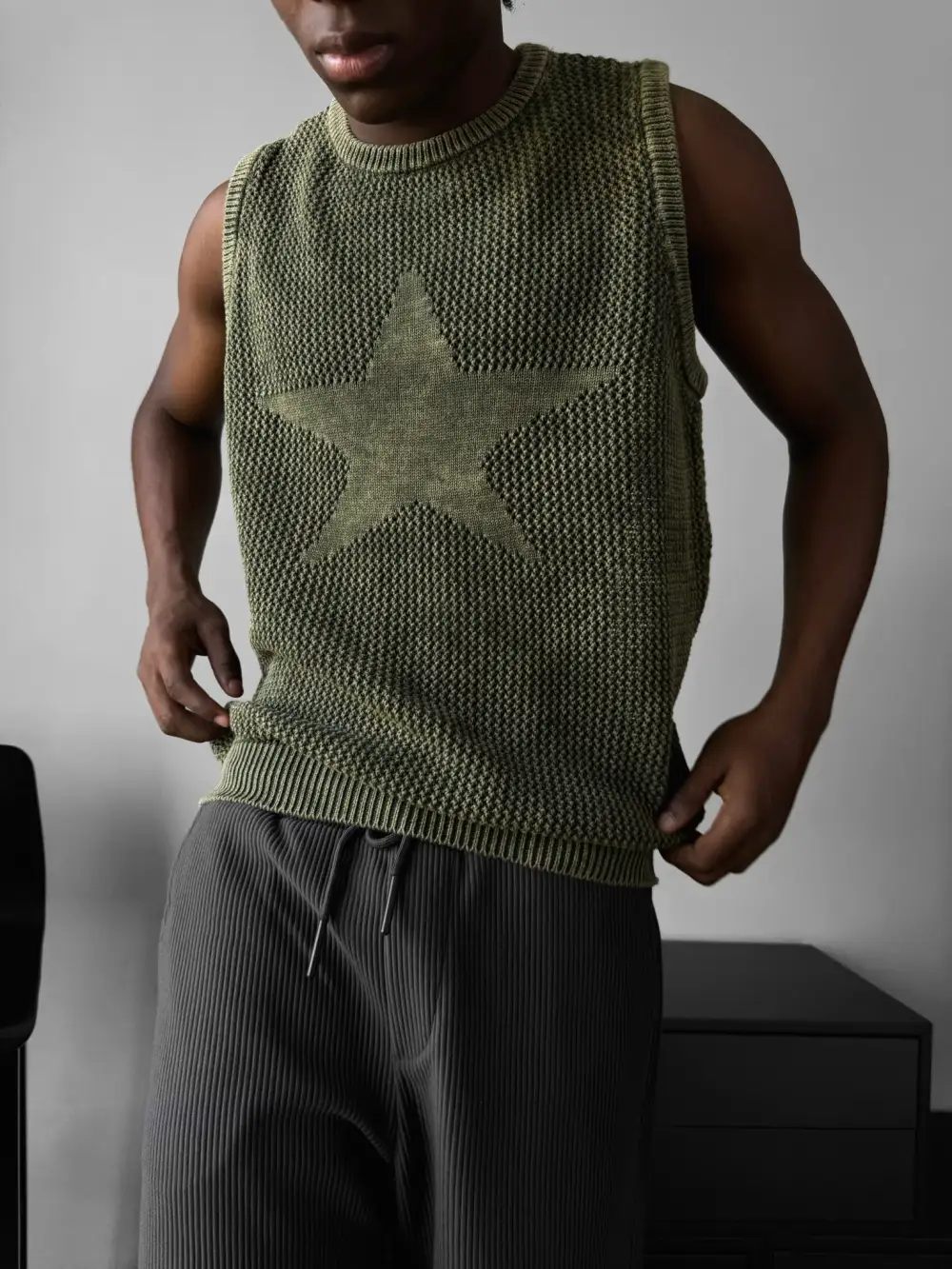Layered Relaxed Knit Tank Top