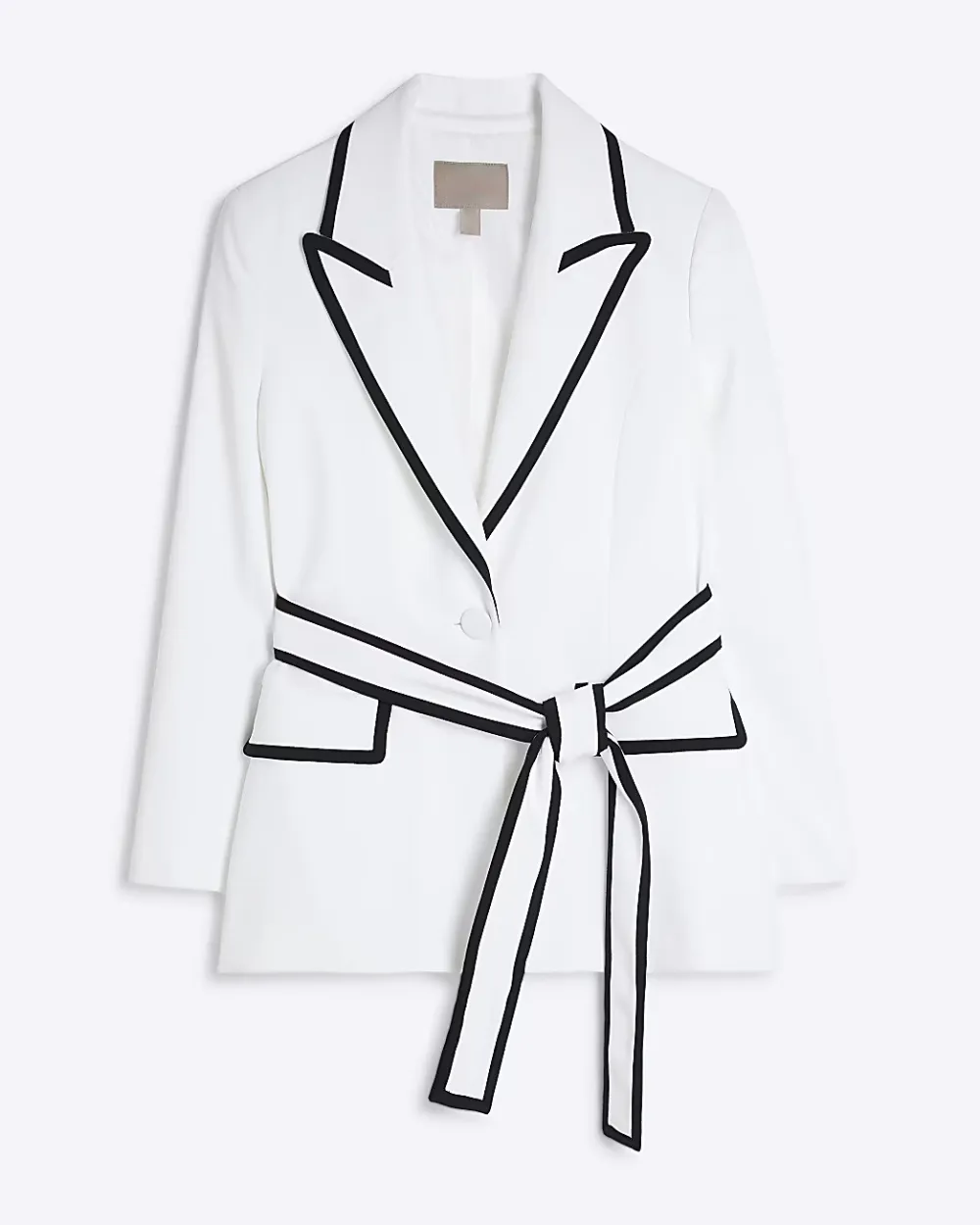 Women's Belted Blazer In Contrasting Colours