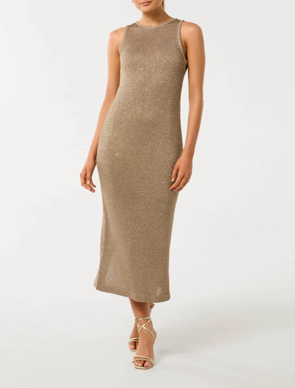 Sequin Metallic Knit Dress
