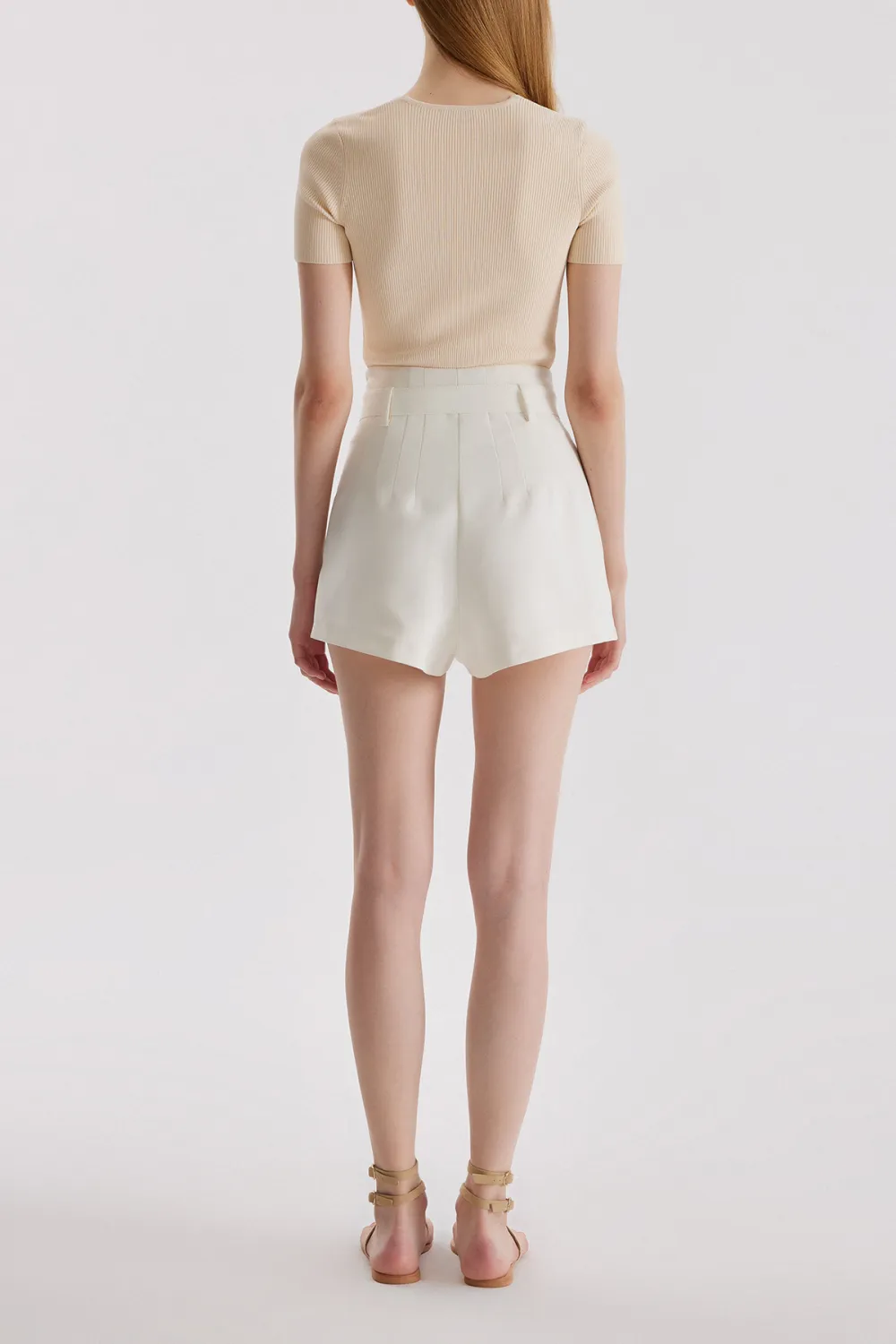 V-Neck Top-Beige