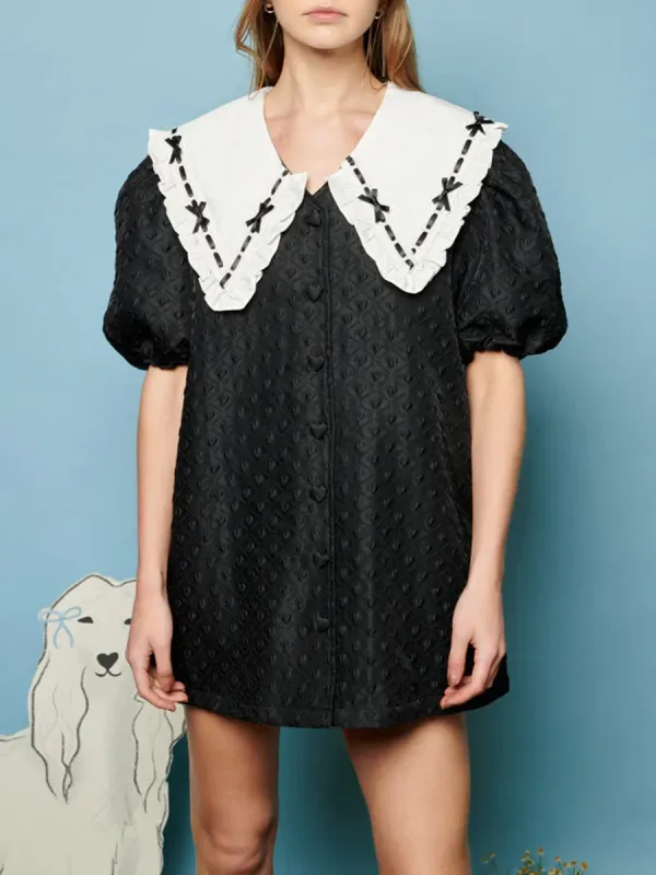 Bow Collar Dress