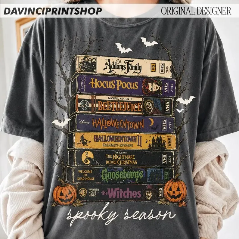 Vintage Halloween Casual Short Sleeve